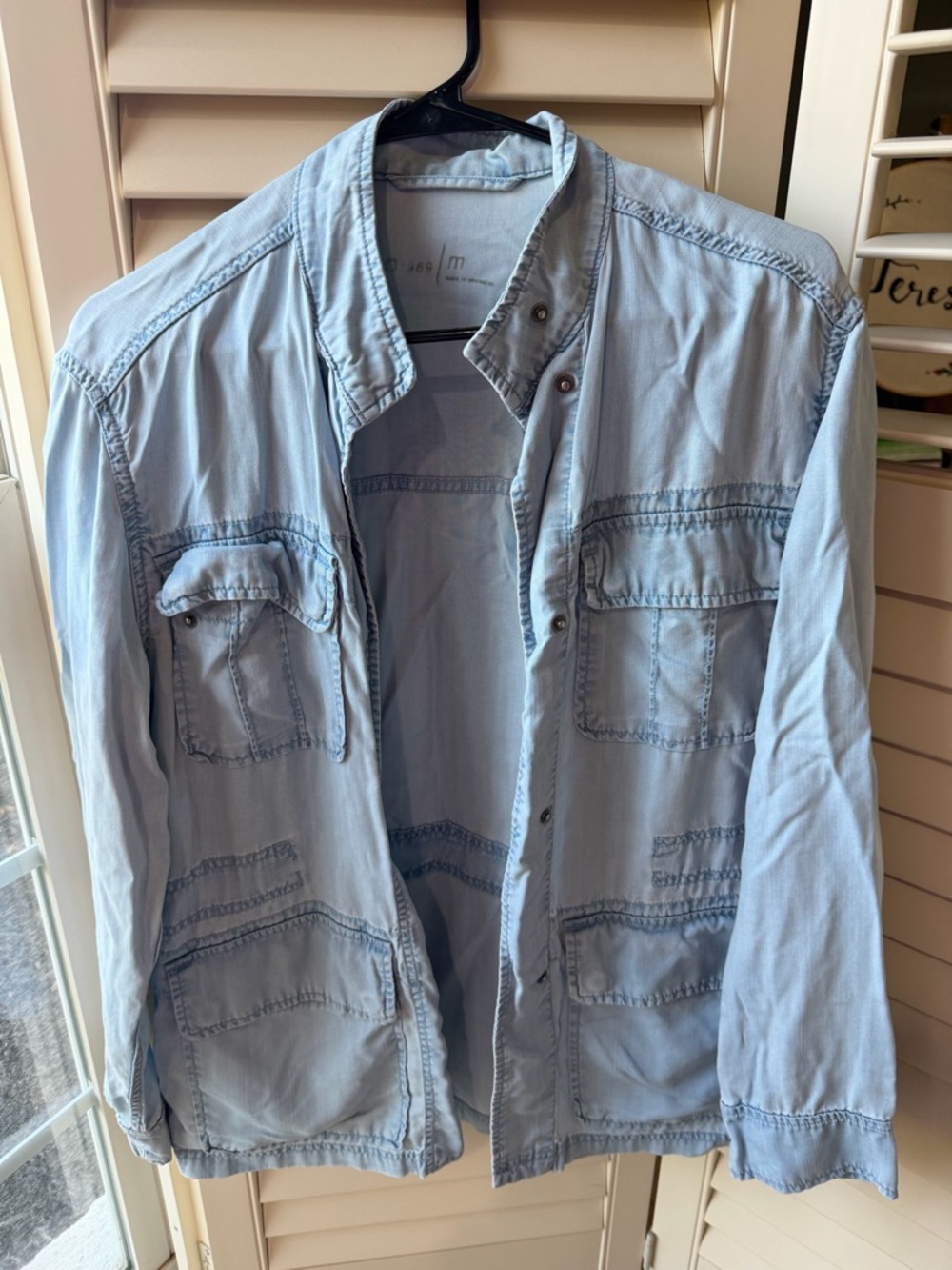 Light Blue Women’s Button up Jacket - Gap